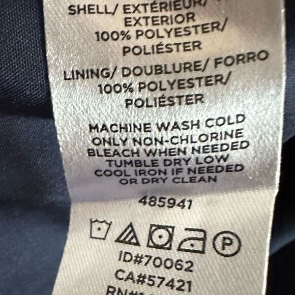 Loft Navy Blue Cap Sleeve Lace Overlay Dress. Size 4. - Picture 7 of 8